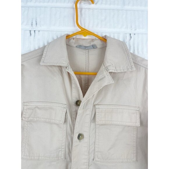 Everlane Jumpsuit Size 0 Attached Belt Beige Long Sleeve - Picture 7 of 13